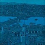 DEVRİM ERBİL –  150x150 cm, tüyb. 2016 “İstanbul_ Galata’dan Yeni Cami’ye Doğru”  -             “Istanbul_ Towards Yeni Cami from Galata”.jpg