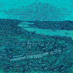 İstanbul, Mavi Coşku, 2017 Tuval üzerine yağlıboya 100 x 100 cm.jpg