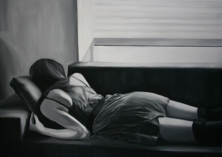 Sibel Kocakaya - Koltukta Yüzüstü 130x180cm.jpg