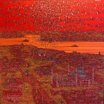 Devrim Erbil ''İstanbul Kuşlar kırmızı'' 2021 TÜYB 125x125 cm.jpg