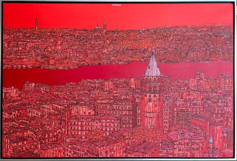 Devrim Erbil 100x150cm ''Istanbul Galata  ve çevresi'' Tuval üzeri yağlıboya.jpeg