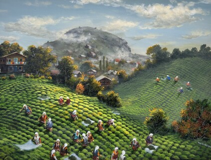 Yalçın Gökçebağ 'Çay Hasadı' Tüyb.60x80cm. 2013.jpg