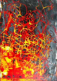 KEMAL ONSOY - 'Soyut Kompozisyon' Karto n üzerine yağlı boya, 70x50cm. 2017.jpg