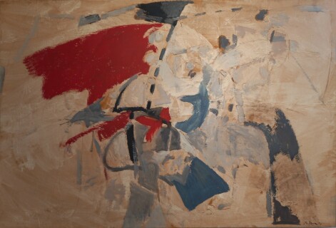 Albert Bitran - 'Soyut Kompozisyon' 99x145cm. T uvale marufle kağıt üzerine yağlı boya,1971.jpg