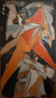 Albert Bitran - 'Soyut Kompozisyon' 105,5x181,5cm . Tuvale marufle kağıt üzerine yağlı boya,1970.jpg
