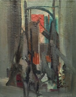 Selim Turan - 'Soyut Kompozisyon' 65x81cm . Tuval üzerine yağlıboya, 1963-Paris.jpg