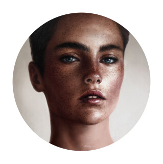 Mert Ozgen - 'Unmade Saint'  Tuval  üzerine yağlıboya, 50cm.çap 2025.jpg