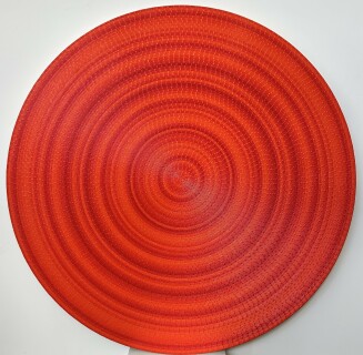 Ekrem Yalçındağ - 'Red Red Red' Tuval üzerine akrilik, 125cm çapında, 2025.jpg